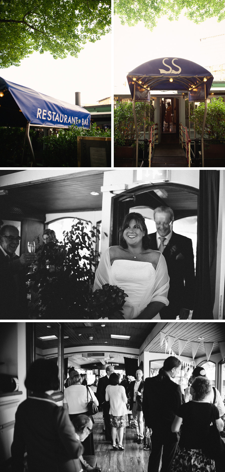 Glassboat Bristol wedding reception