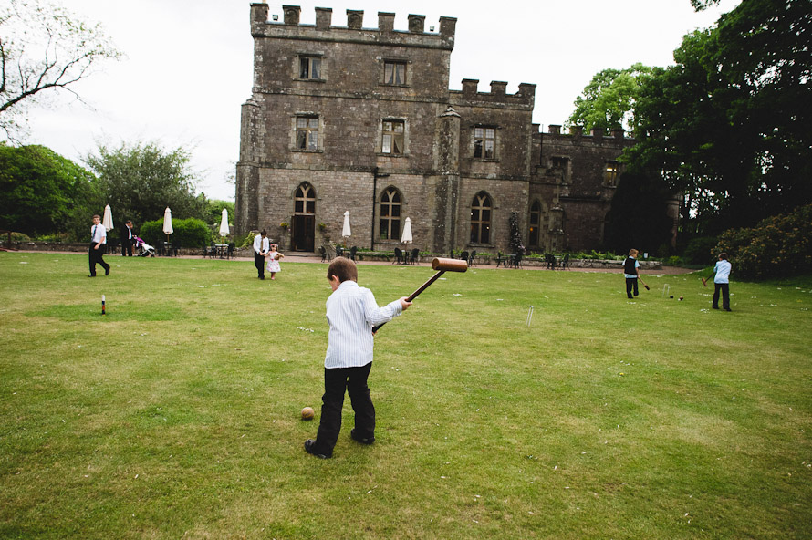 Wedding games at Clearwell castle